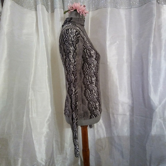 New Snakeskin Print Turtleneck - Picture 2 of 9